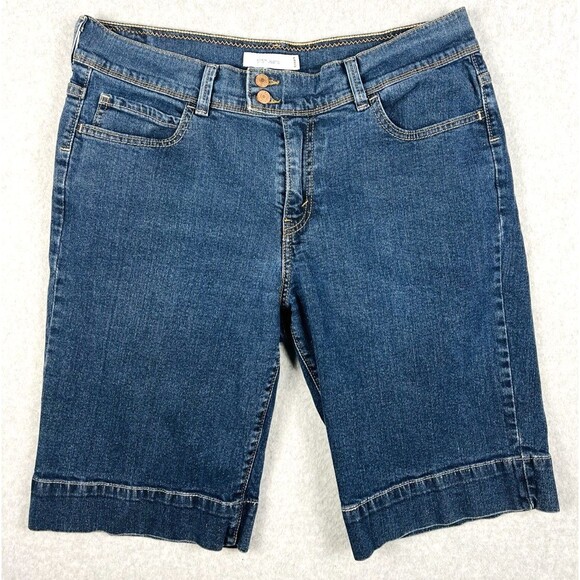 Levi’s 515 Shorts Womens 14 Blue Denim Mid Rise Classic Fit Casual Summer Staple - Picture 2 of 14